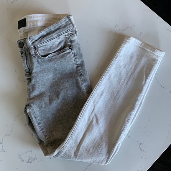 Vince Denim - VINCE Ombré white/grey ankle skinny jeans Size 27